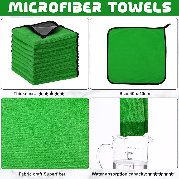 Tallew 50 Pcs Microfiber Towels:16"x16" Microfiber Drying Towels Bulk Micro - Image 4