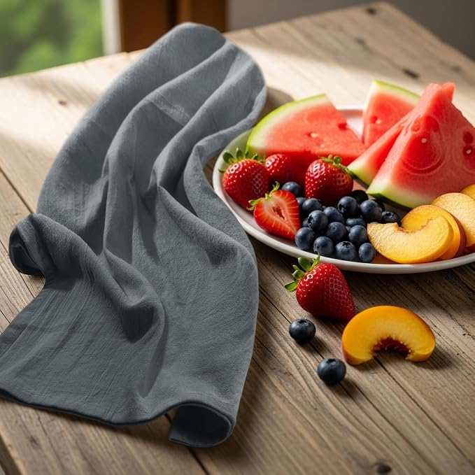 Utopia Kitchen Light Grey Flour Sack Towels 100% Cotton Tea Towels - Image 7