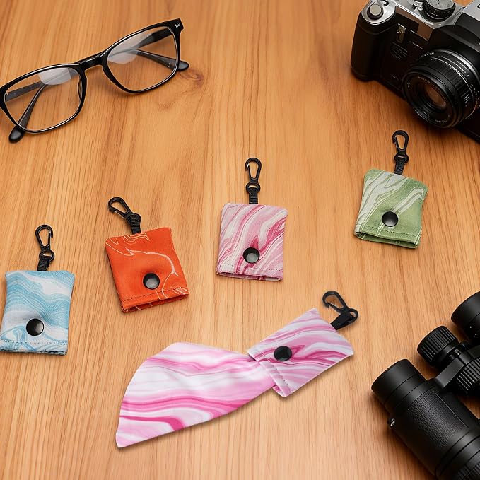 Colorful Glasses Cleaning Cloth Microfiber Wipes Portable Keychain Eyeglasses - Image 5