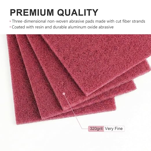 6" x 9" Scuff Pad Maroon 16 Pack - Image 3