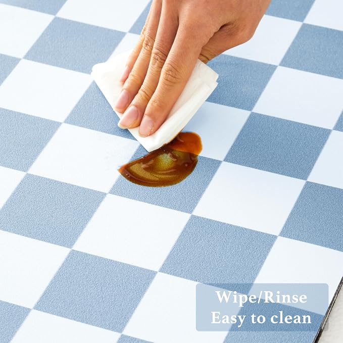 Checkered Dish Drying Mat for Kitchen Counter, Coffee Bar, Coffee Station - Image 5
