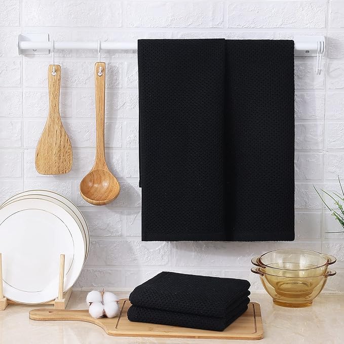 Kitinjoy 100% Cotton Waffle Weave Kitchen Hand Towels - Image 6