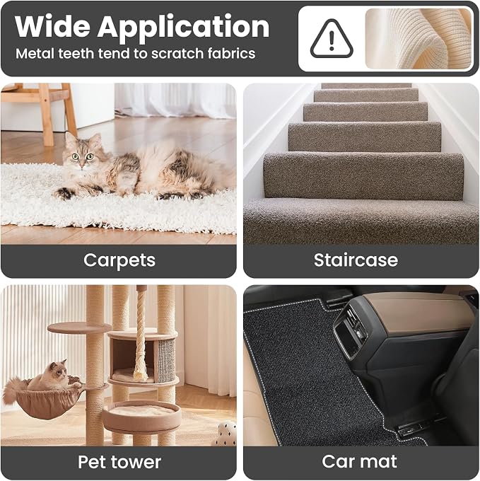 3 in 1 Carpet Rake for Pet Hair Removal, Tool Set of 3, 55” Long Handle Carpet - Image 6