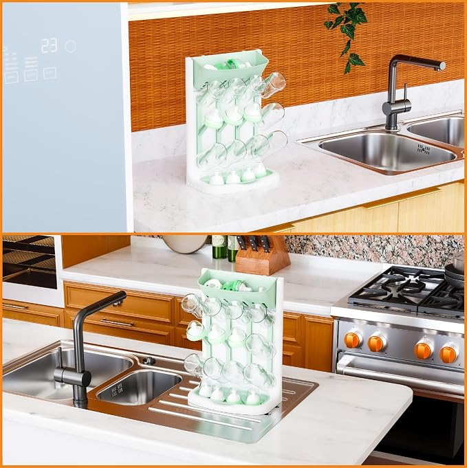 Yieach Larger Vertical Space Saving Drying Rack Baby Bottle - Image 8