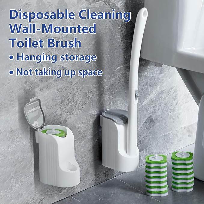Disposable Toilet Brush, Toilet Bowl Brush and Holder Set - Image 3