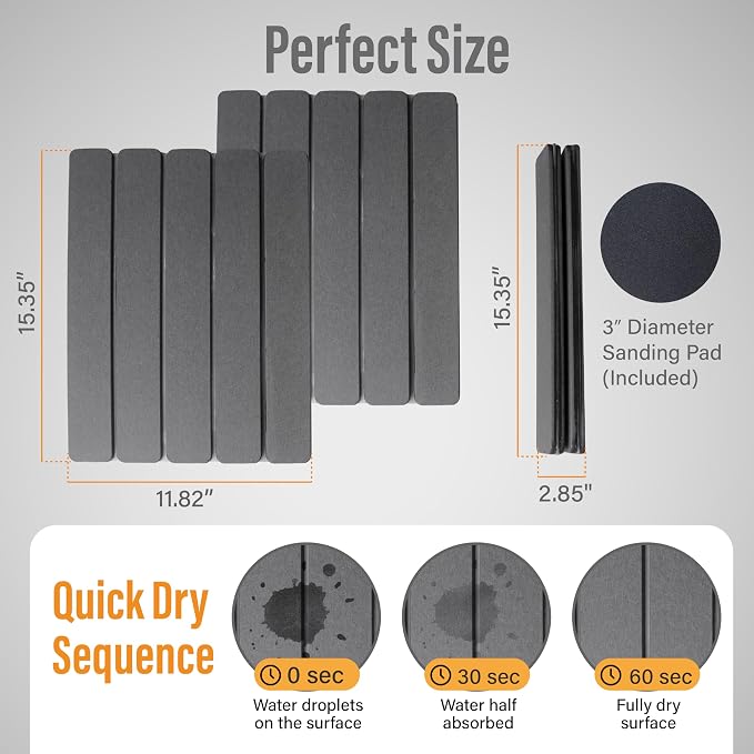 Large Foldable Stone Dish Drying Mat – Diatomaceous Earth, 2 Pack or 24"x16" - Image 4