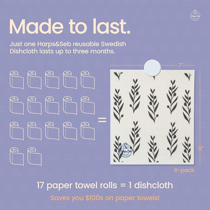 Harps&Seb Swedish Dishcloths for Kitchen Dishcloths - Image 5