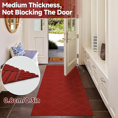 jxgzyy Red Carpet Runner for Party, Non-Slip Red Runner Rug for Hallway & Entryway, Durable Low-Pile Indoor Carpet, Easy to Clean, 2'11" x 9'10"