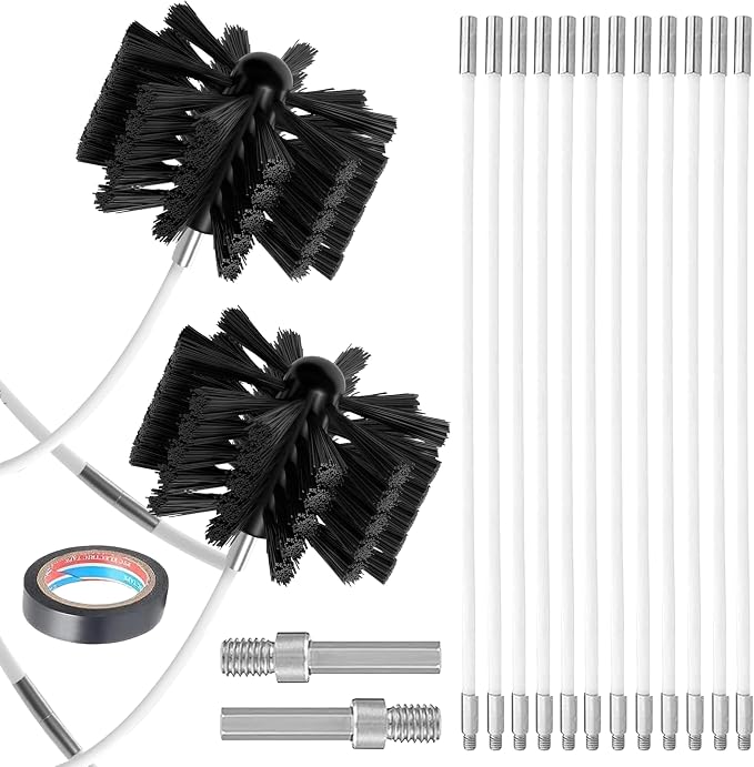 Chimney Sweep Kit Chimney Brush Kit Chimney Cleaning Kit, 16FT Dryer Vent by Unknown