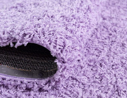 Unique Loom Solid Shag Collection Area Rug (8' x 10' Rectangle Lilac)
