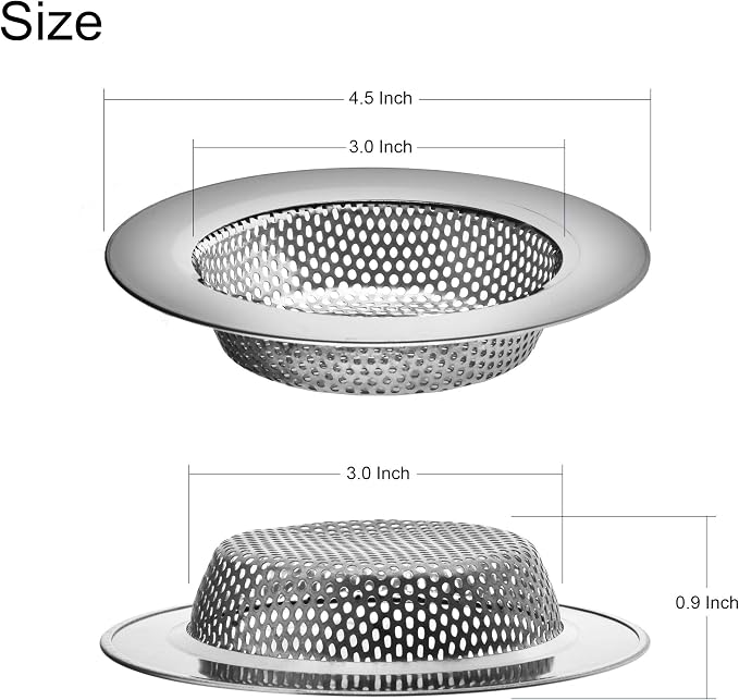 2PCS - Kitchen Sink Drain Strainer and Anti-Clogging Stopper Drainer Set - Image 3