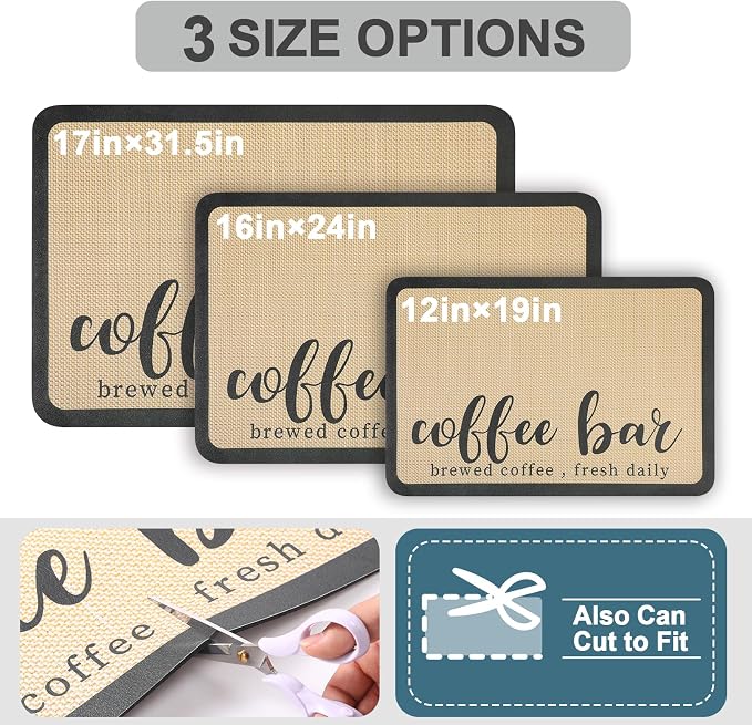 Coffee Mat - Absorbent Hide Stain Rubber Backed Dish Drying Mat - Image 5