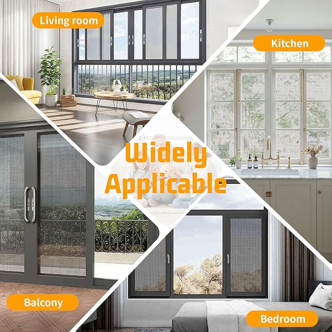 Window Screen Replacement, Screen Door Repair Kit, Including 50 FT - Image 7