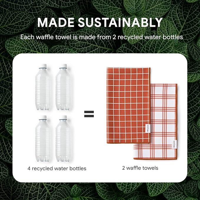 RECYCO Waffle Kitchen Towel Set of 2 - Image 5