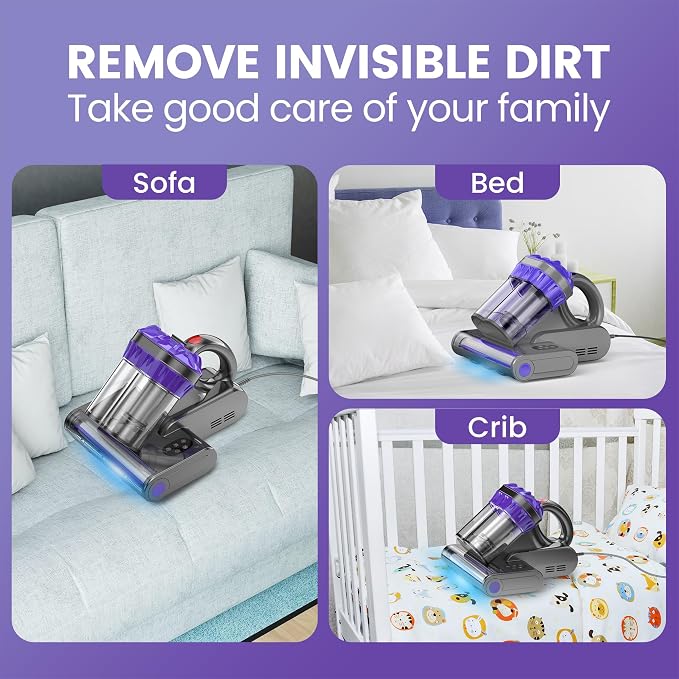 Mattress Vacuum Cleaner, Handheld Bed Vacuum Cleaner - Image 7