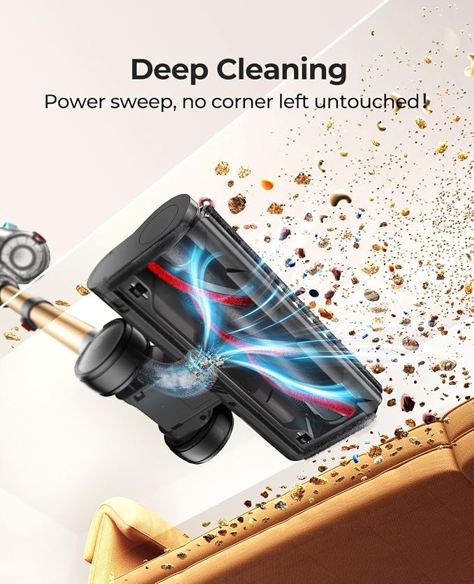 Cordless Vacuum Cleaner 650W/55Kpa, Stick Vacuum Cleaners 70 Mins Max Runtime - Image 5