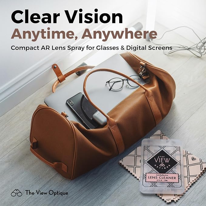 Anti-Reflective Safe lens Cleaner Spray Kit – 0.7oz Glasses Cleaner Spray - Image 5