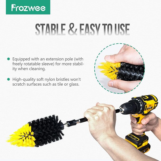 2PACK Tile Corner Drill Brush Set, - Image 4