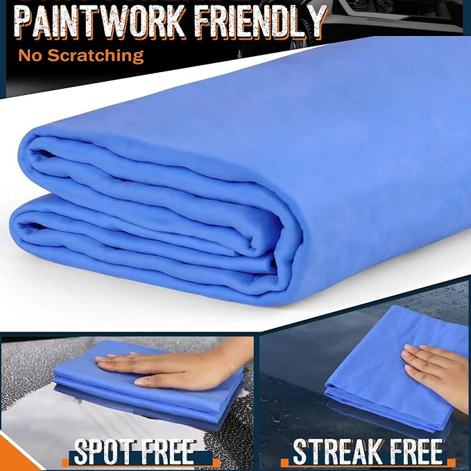 Premium Shammy Towel for Car, Super Absorbent 2 Pack 26""x17"" Car Drying Towel - Image 5