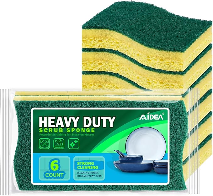 AIDEA Heavy-Duty Scrub Sponges, Sponges by AIDEAHOME