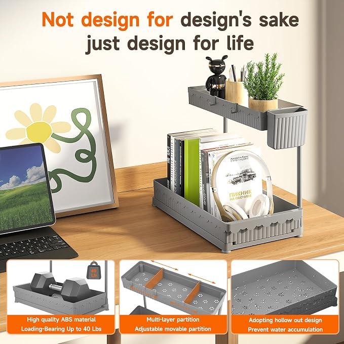 3 Pack Multi-Purpose Under Sink Organizers and Storage, 2026 L-Shaped Pull Out - Image 5