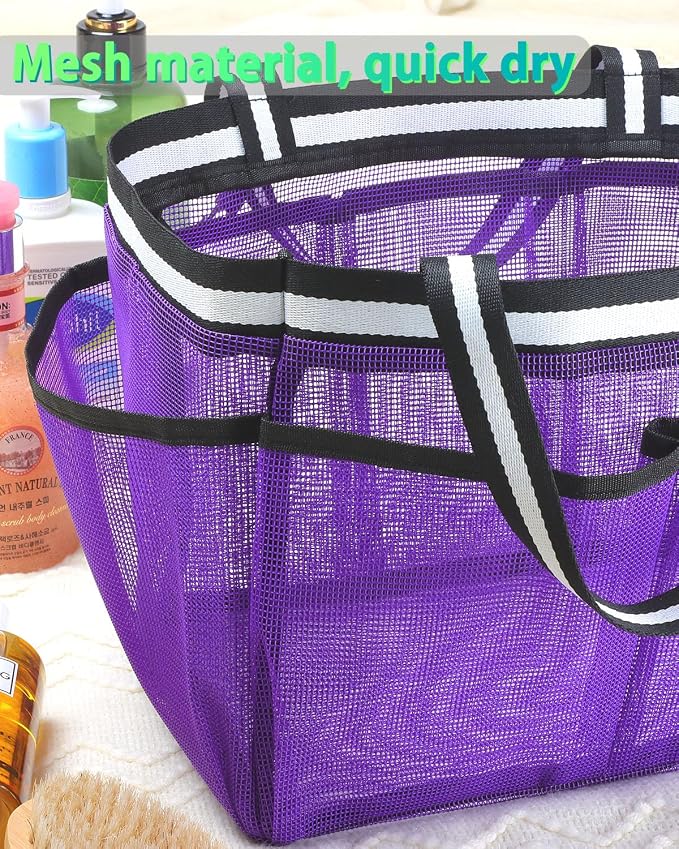 XL Mesh Shower Caddy Portable Shower Bag - Image 6
