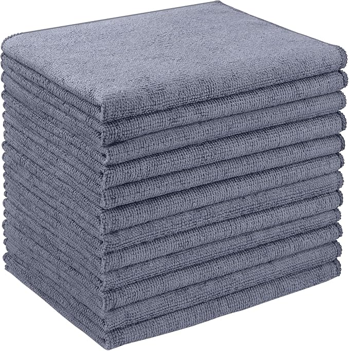 AIDEA Microfiber Cleaning Cloth 12 Pack, Microfiber Towels by AIDEAHOME