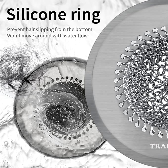 Shower Drain Hair Catcher, Fast Drainage Bathtub Drain Hair Catcher, Easy Clean - Image 4