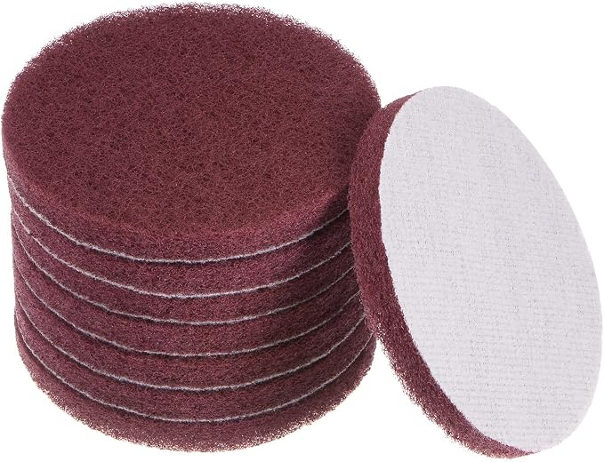 HARFINGTON 8pcs Drill Power Brush 4 Inch Tile Scrubber Scouring Pads 320-400 by HARFINGTON