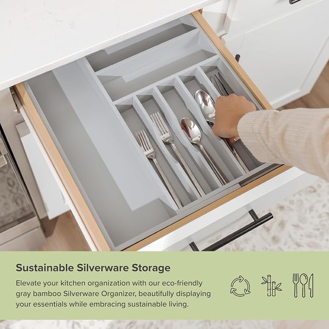 KitchenEdge Premium Silverware, Flatware and Utensil Organizer - Image 5