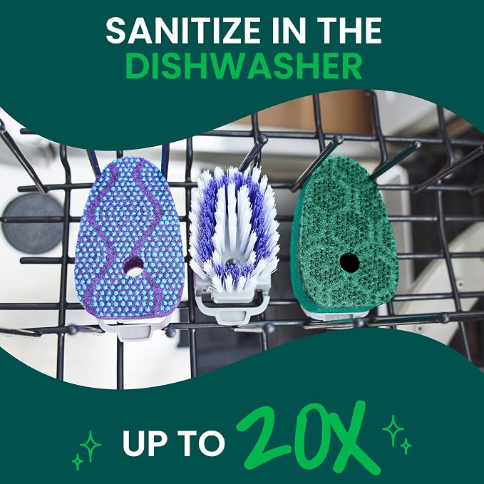 Scotch-Brite Soap Control Odor Resist Heavy Duty Dishwand, 4 each/case - Image 7