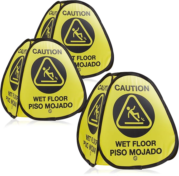 Dryser 3-Pack 16" Pop-up Caution Wet Floor Signs by Dryser