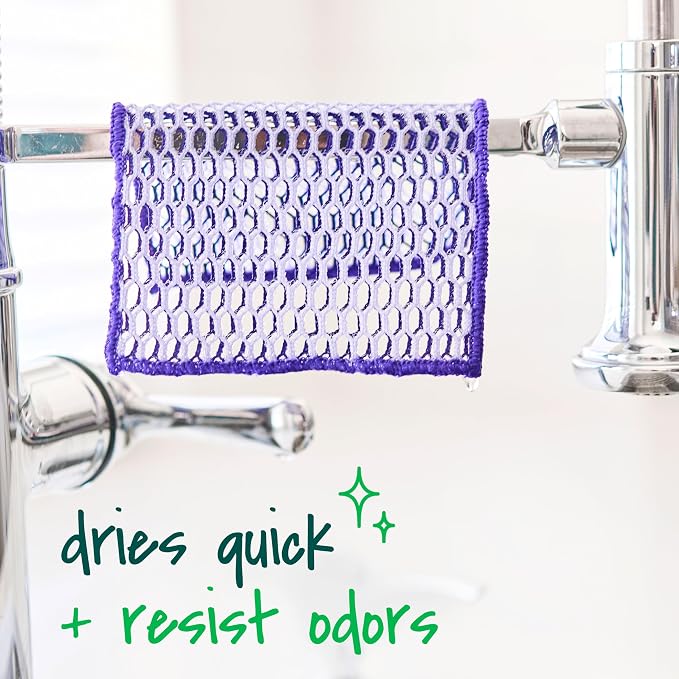 Scotch-Brite® Stay Clean Scrubbing Dish Cloths, Reusable and Long-Lasting Mesh - Image 4