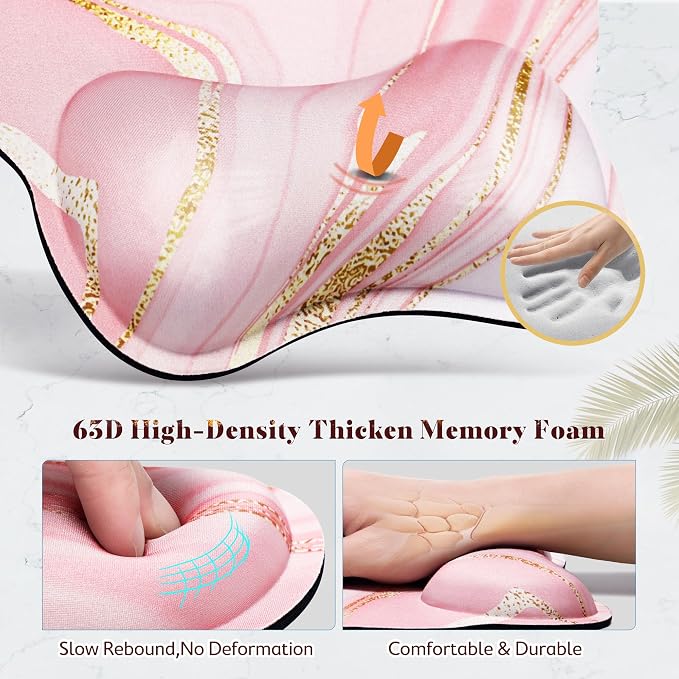 Gimars Ergonomic Mouse Pad Wrist Support, Upgrade Enlarge Superfine Fibre Soft - Image 4