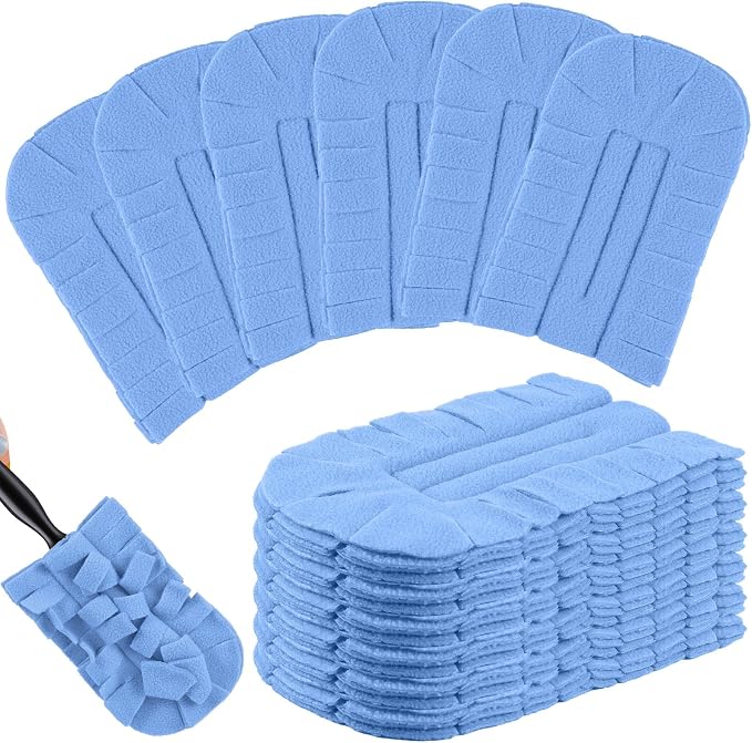 Zubebe 12 Pcs Duster Refill Reusable Fleece Duster Refills Feather Flat Dusters by Zubebe