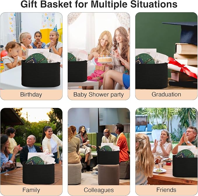 Woven Cotton Rope Storage Basket - Image 7