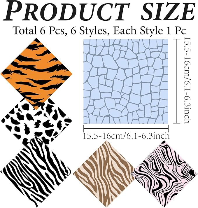 CREATCABIN 6 Packs Thickened Glasses Cleaning Cloth Elegant Flower Design - Image 2