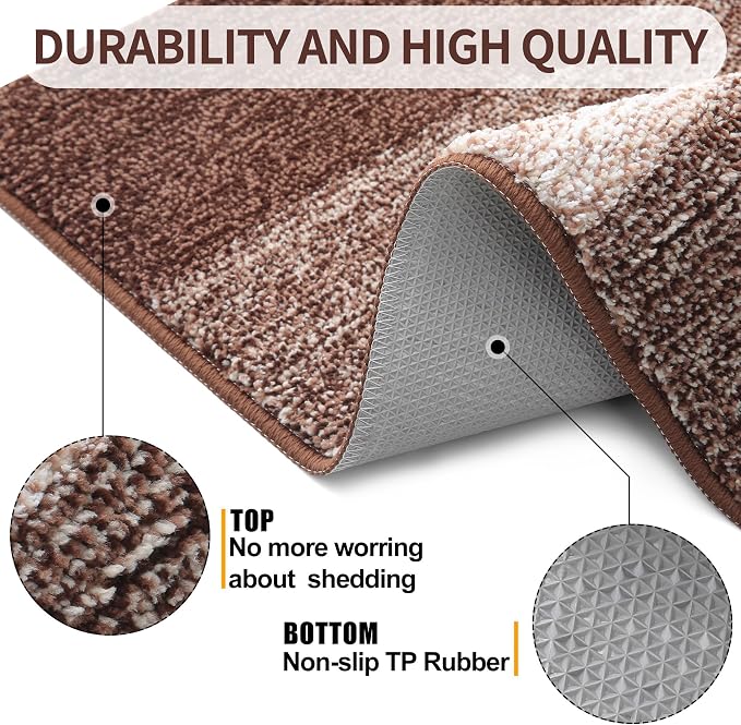 Kitinjoy Indoor Outdoor Door Mat, 71x47 Non-Slip Absorbent Dirt Trapper - Image 3