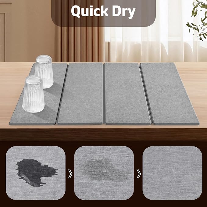 Large Stone Dish Drying Mat for Kitchen Counter, Dish Drying Mat, Fast - Image 2