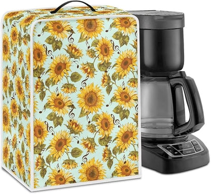 Mumeson Sunflower Blossom Coffee Maker Cover Stand Mixer or Coffee Machine Fingerprint Protection Cover Small Kitchen Machine Cover Fit Multi Kitchen Styles