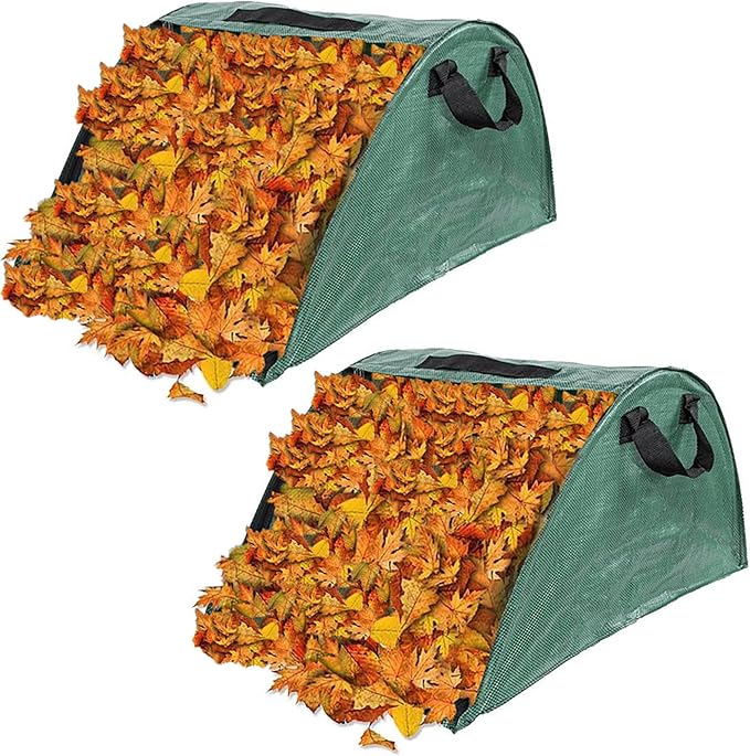 2 Pcs Leaf Collector, Garden Bags, Leaf Bags, High Capacity Leaf Loader by Rionaty