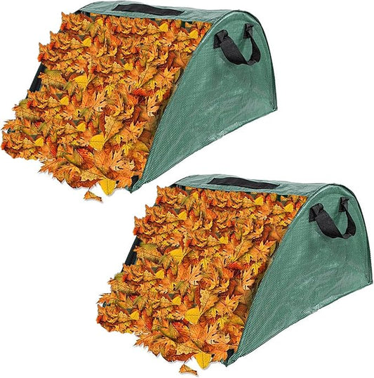 2 Pcs Leaf Collector, Garden Bags, Leaf Bags, High Capacity Leaf Loader by Rionaty