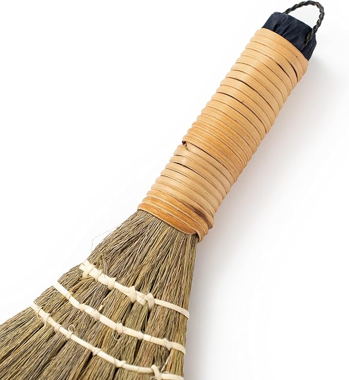 Set of 2 Brooms for Kid 12.6 inch- Vietnamese Natural Straw Soft Broom - Image 4