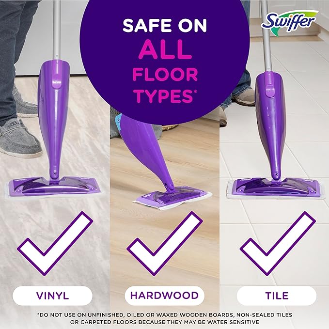 Swiffer WetJet Hardwood Floor Cleaner Spray Mop Pad Refill, Bathroom Cleaning - Image 4