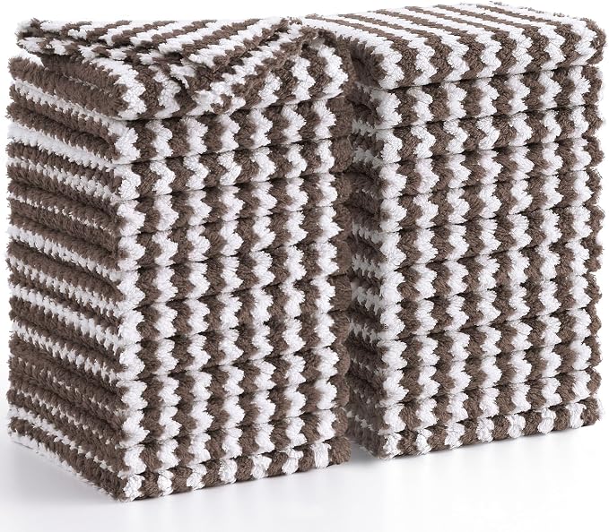 Homaxy 24 Pack Kitchen Dish Cloths, Ultra Soft and Absorbent Dish Towels by Homaxy