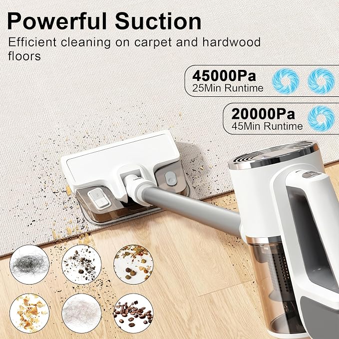 Wet Dry Vacuum Cleaner, 3-in-1 Cordless Vacuum and Mop Combo，45Mins Runtime - Image 2