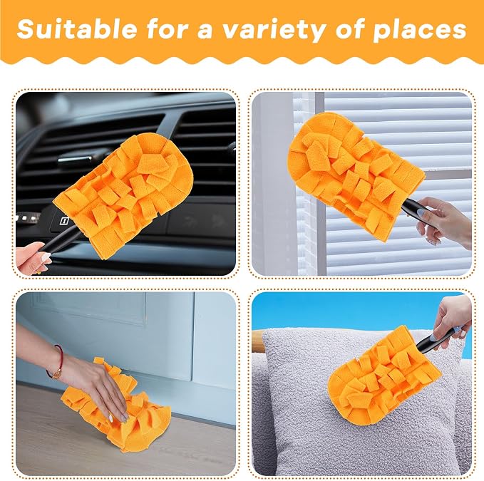 Zubebe 6 Pcs Duster Refill Reusable Fleece Duster Refills Feather Flat Dusters - Image 3