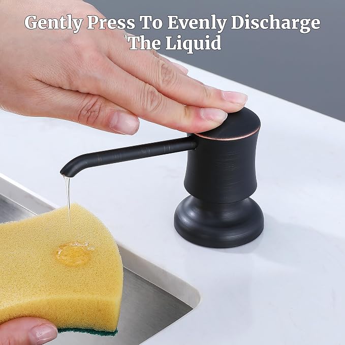 Soap Dispenser for Kitchen Sink, Built-in and Refill-from-Top Design - Image 4