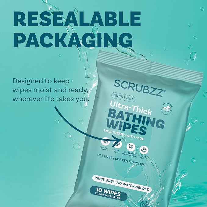 Extra Large Bath Wipes for Adults No Rinse - Image 8