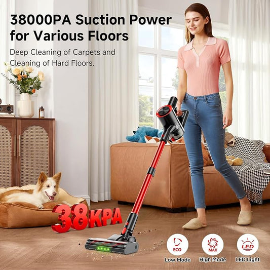 Cordless Stick Vacuum Cleaner, 38Kpa Powerful Suction Vacuum Cleaner - Image 2